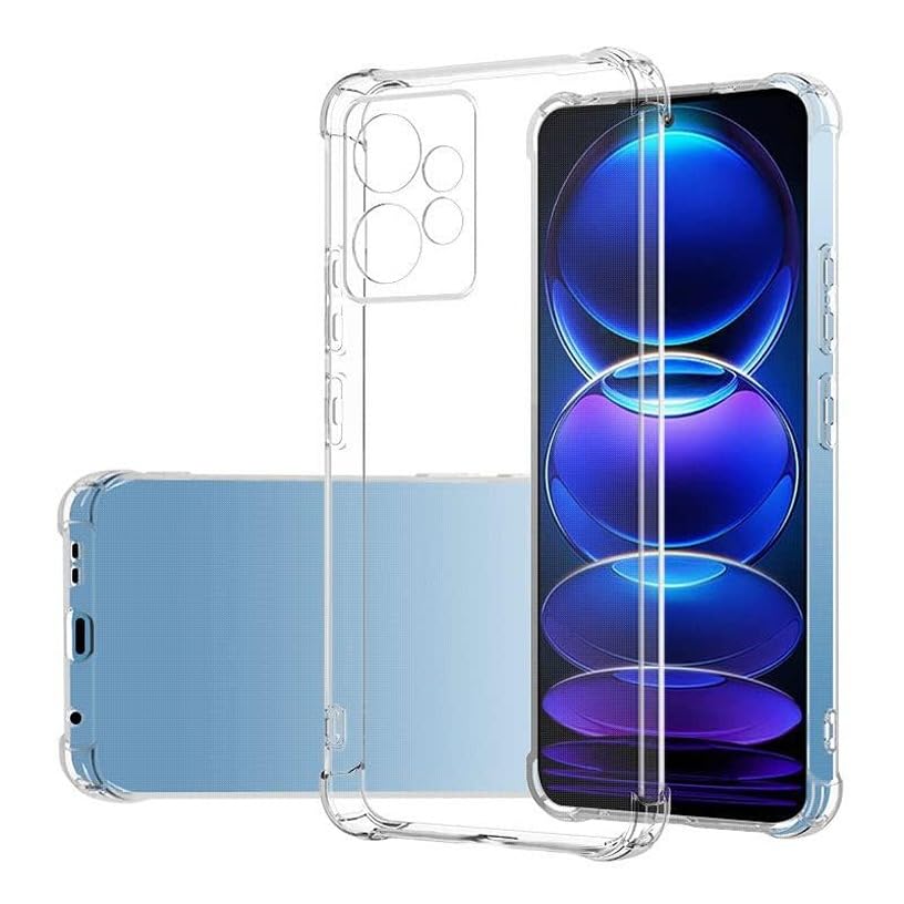 Image of BOXXO Flexible Back Cover for Mi Redmi Note 12 4G | Back Cover Transparent Clear Shockproof Case Four Corner Protection | Slim Protective Mobile Phone Cover for Mi Redmi Note 12 4G
