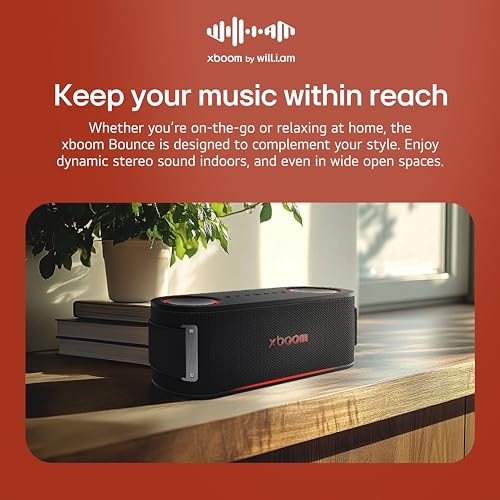 Image of LG xboom Bounce Core by will.i.am, Portable Bluetooth Speaker for Sports and Athletes, up to 29 Hours of Playback, IP67 Dust and Water Resistant. Perfect for Basketball