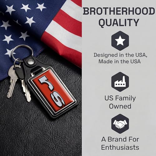 Image of Brotherhood Car Key Chain for Camaro - Classic Models Keychain for Men and Women Gift Key Ring - -