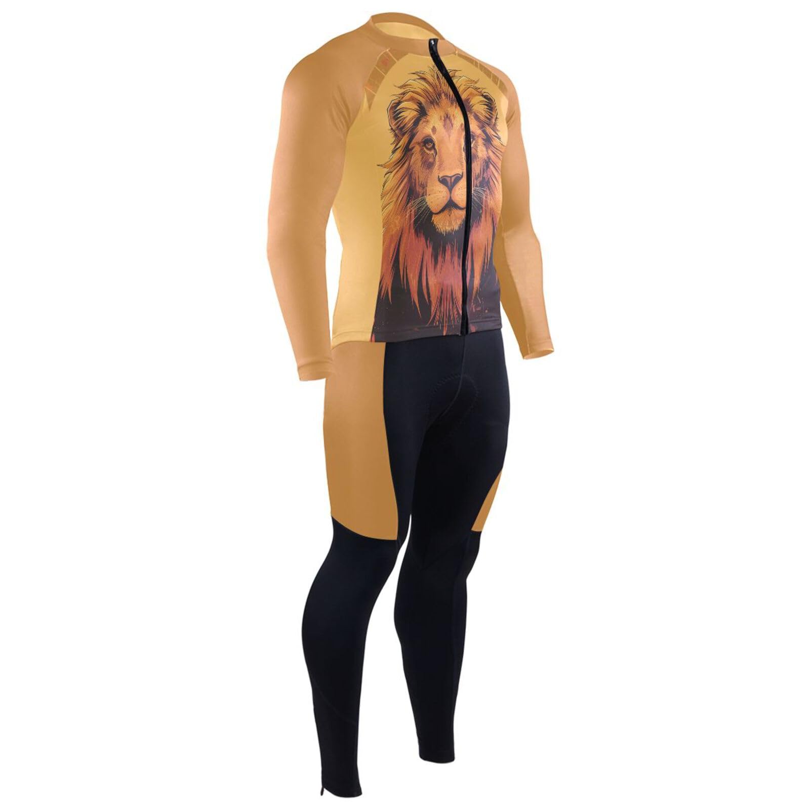 Langärmeliges Radtrikot mit Taschen, schnelltrocknend, für Herren, kurz, 3D-gepolstert