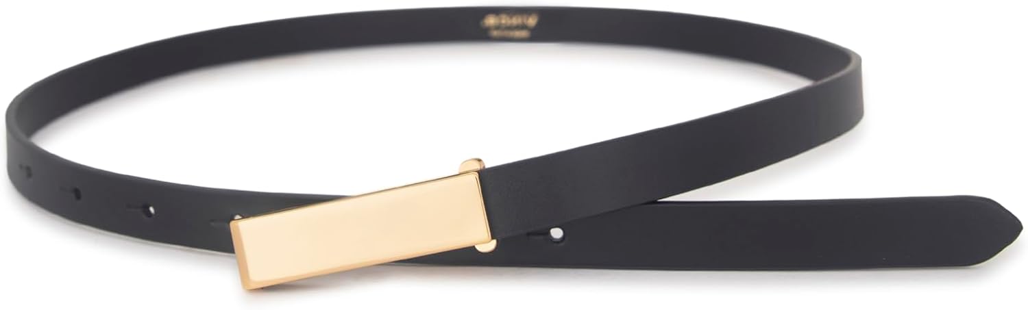 Vince womens 15MM ELONGATED PLAQUE BELT - Image 2