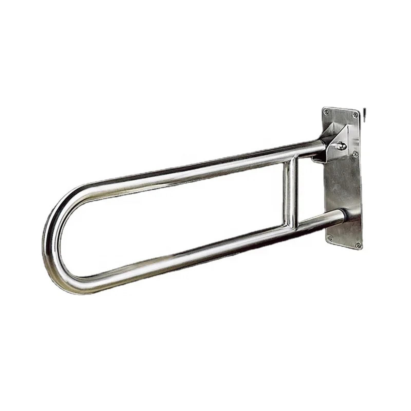 Barra Abatible Baño Barra de soporte abatible for inodoro, barra agarre seguridad con riel acero inoxidable 304(Black)