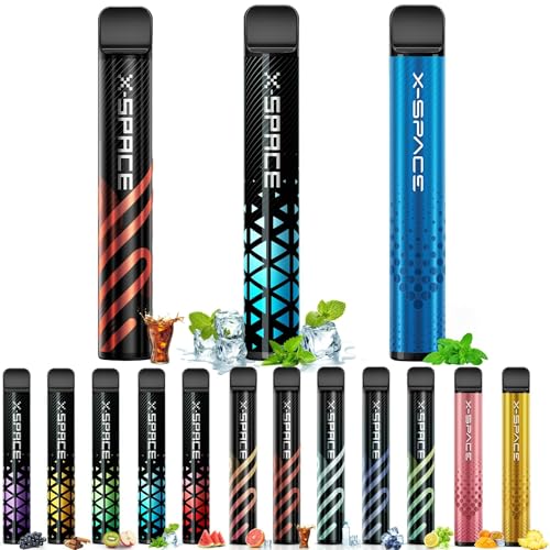 電子タバコ シーシャ ベイプ 使い捨て vape 2000回吸引可能 持ち運び便利 大容量 禁煙グッズ 水蒸気タバコ 爆煙 フレーバースティック ニコチンなし タールなし X-SPACE (任意3風味)