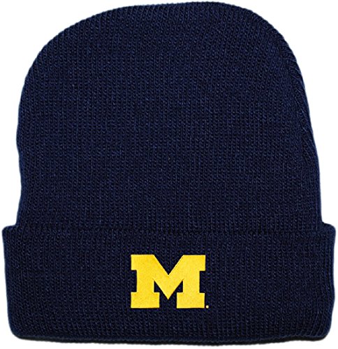 University of Michigan Wolverines Block M Logo Newborn Knit Cap