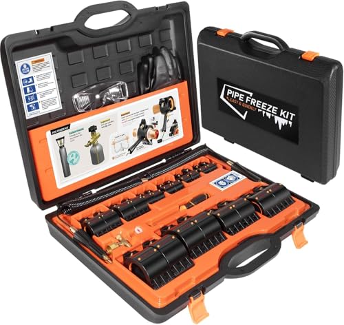 CST2 General Cold-Shot Pipe Freeze Kit Tube Wire Plumbing Freezes Pipes from 1/8 to 2 Inch CO2 Water Pipe Plumbing Line Freezing Repair Kit for Copper Steel Aluminum Cast Iron