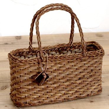 Amazon あけび つる かご 松野屋 かご 日本製 グニ手角形２本手 S 松野屋 インテリア 通販