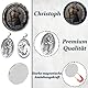RNXSIB Christopherus Auto Magnet, Heiliger Christophorus Auto Plakette, 4 cm Durchmesser, 3 mm Dicke, Mit Retro Gold Anhänger Und Schwarzer Aufbewahrungstasche