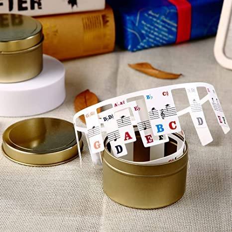 ANCLLO Removable Piano Keyboard Note Labels Piano Key Music Notes Letter Label without Stickers for 61-Key Full Size Comes with Box - Image 2