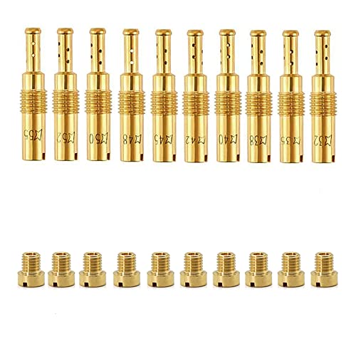 Alyone 20-Piece Carburetor Master Jet Idle Jet Set, Including 100-140 Master Jet And 32-55 Master Jet Idle Jet, For Pwk Oko Cvk Pe Pwm Type Slow Speed Jets (D Set) #TOP13