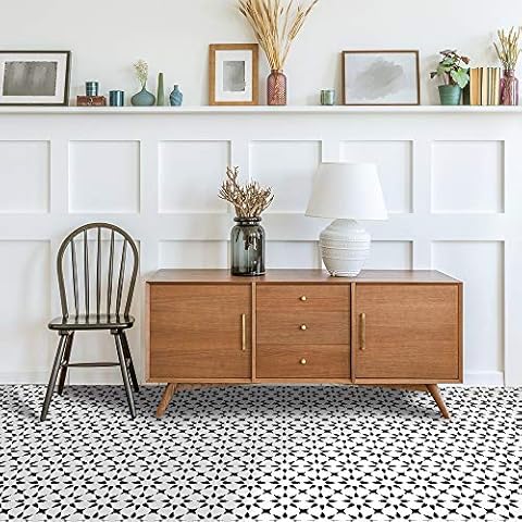 Self Adhesive Wallpaper Floor Stickers (20cm X 3m),Geometric Shape Sticky Back Waterproof Furniture Stickers,for Decorative Living Room Bedroom Kitchen,D Cover