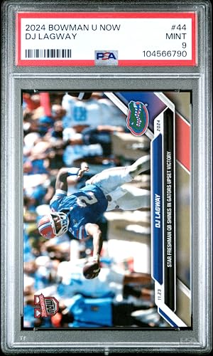 Graded 2024 Topps Bowman U Now DJ Lagway #44 Rookie RC Football Card PSA 9 Mint