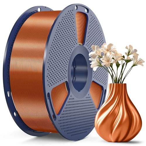 Image of SUNLU 3D Printer Silk Filament,Shiny Silk PLA Filament 1.75mm, Smooth Silky Surface, Great Easy to Print for 3D Printers, Dimensional Accuracy + /- 0.02mm, Silk Red Copper 1KG