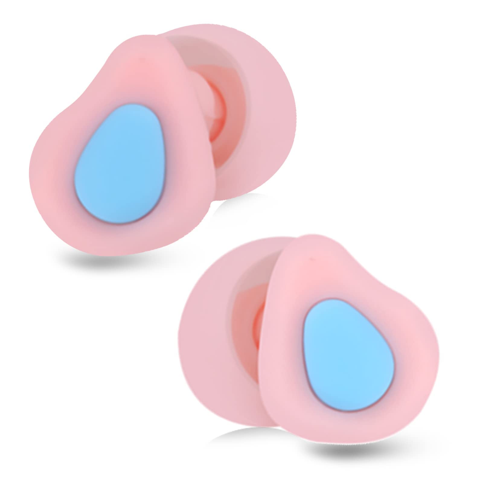 Ear Plugs for Sleeping,Silicone Reusable Noise Cancelling Sound Blocking Earplugs,Super Soft Sleep Earplugs-30dB Noise Cancelling(Pink)