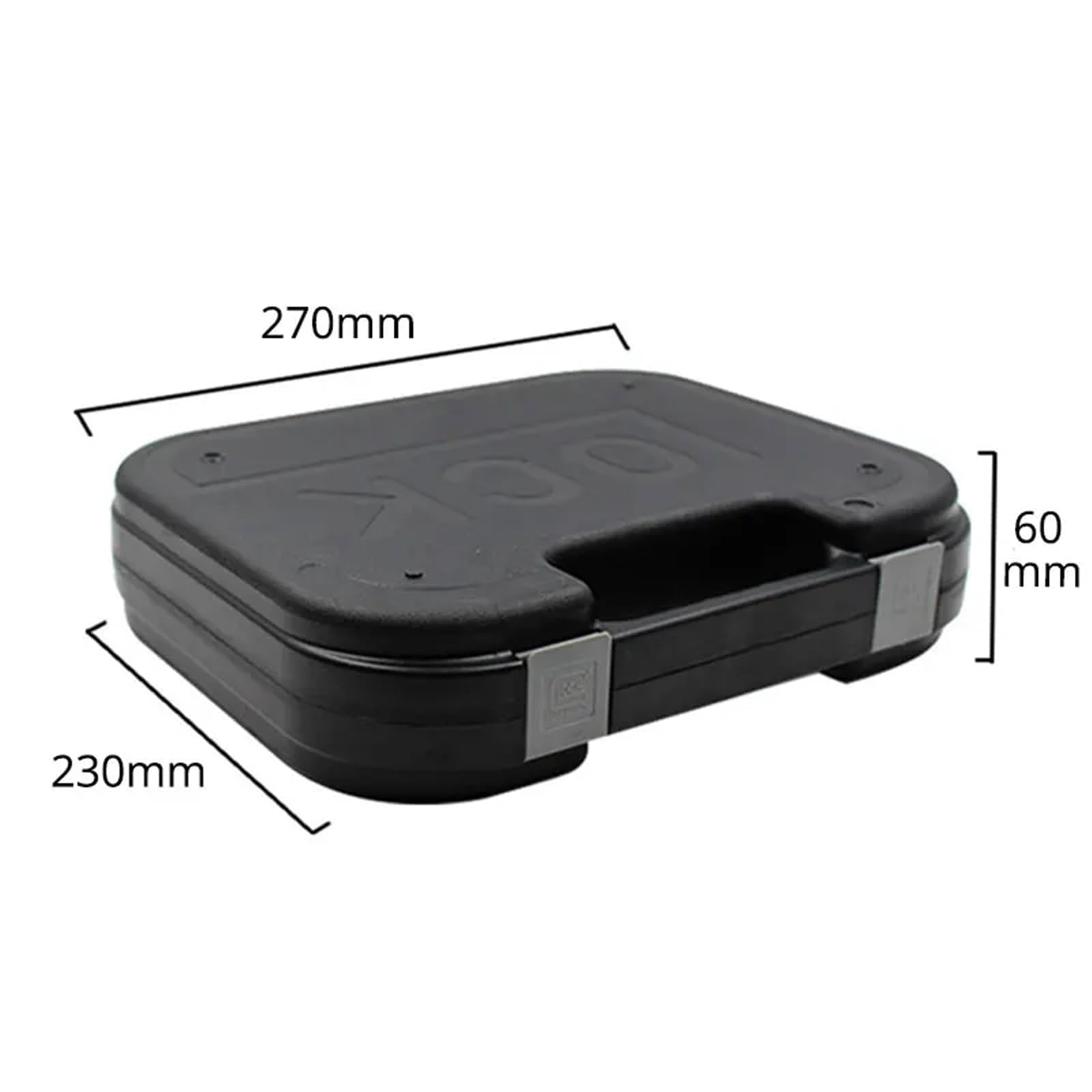 Anti-Robo Caja Caja Fuerte de Seguridad Estuche de almacenamiento para armas Kublai, caja para pistola, maletín táctico para pistola, visores para rifles, accesorios ópticos para caza(Black ABS Box)