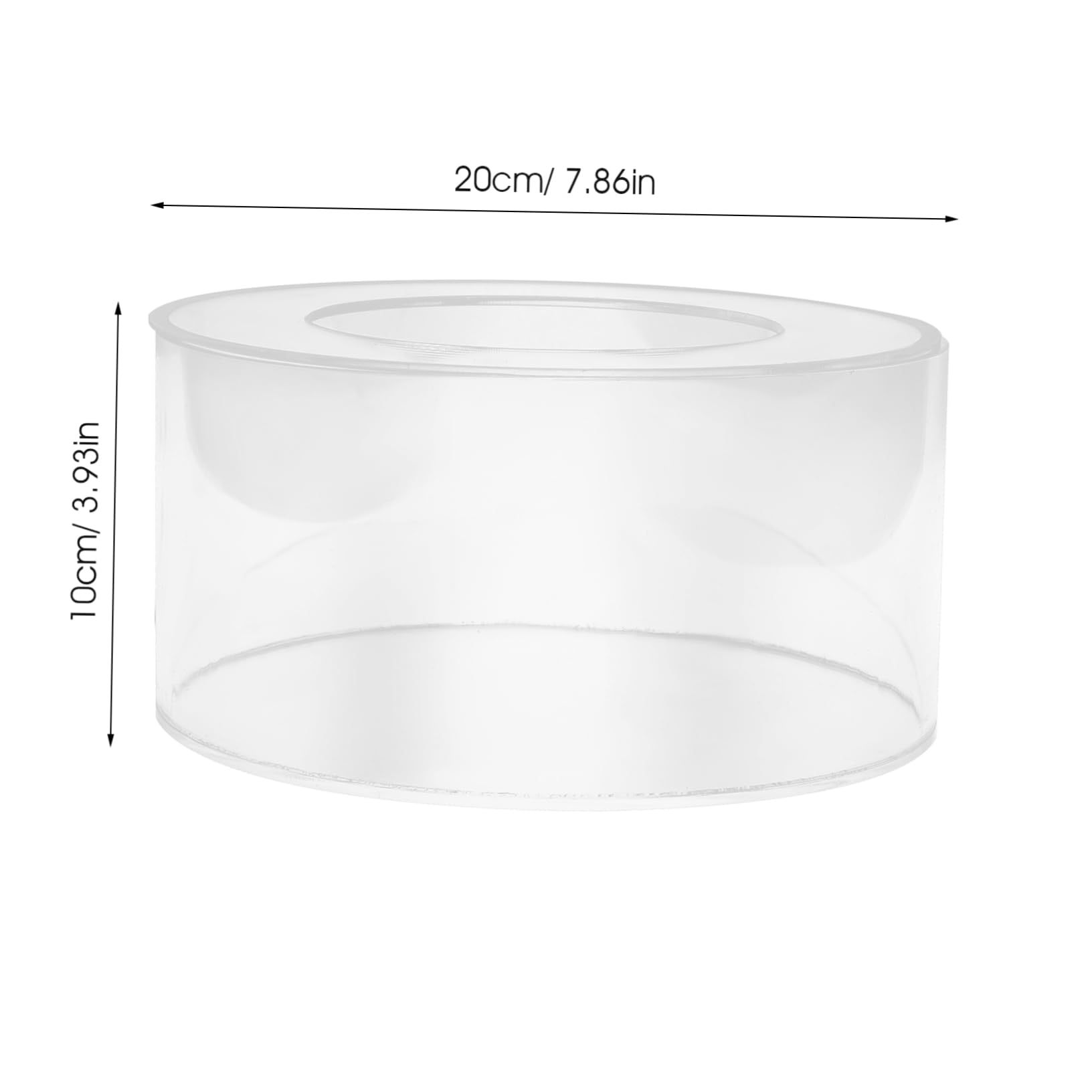 Soporte para Pasteles Redondo de Acrílico Transparente Tapa