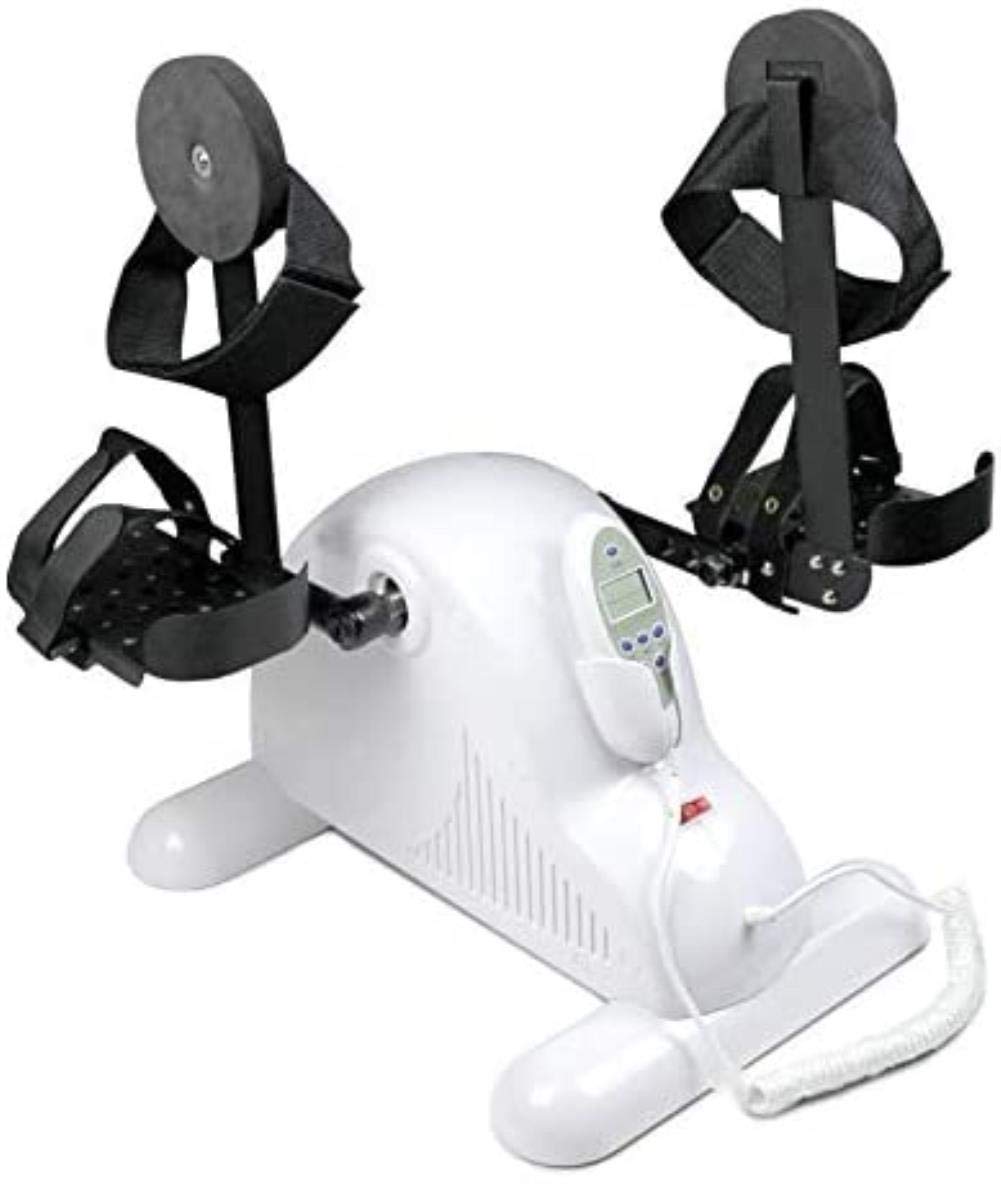 Excersize Bikes Pedale elettrico per anziani Ciclo fitness compatto per esercizi di braccia/gambe Mini trainer per ciclismo Pedale ambulante per esercizi stazionari con protezioni per le gambe