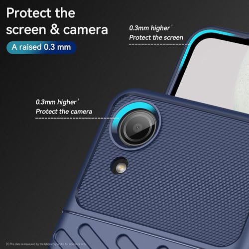 Image of amazon basics Basic Case for Samsung Galaxy A03 Core 4G (Carbon Fiber Blue)