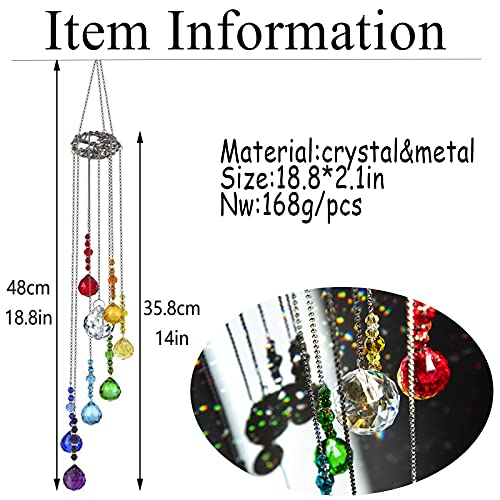 H&D Hyaline & Dora Colorful Crystal Ball Prisms Suncatcher Tree Of Life Window Hanging Ornament Rainbow Maker Pendant For Home, Garden Decoration thumb #1