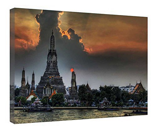 Toile Birmanie encadrée bois pour embellir un mur vide