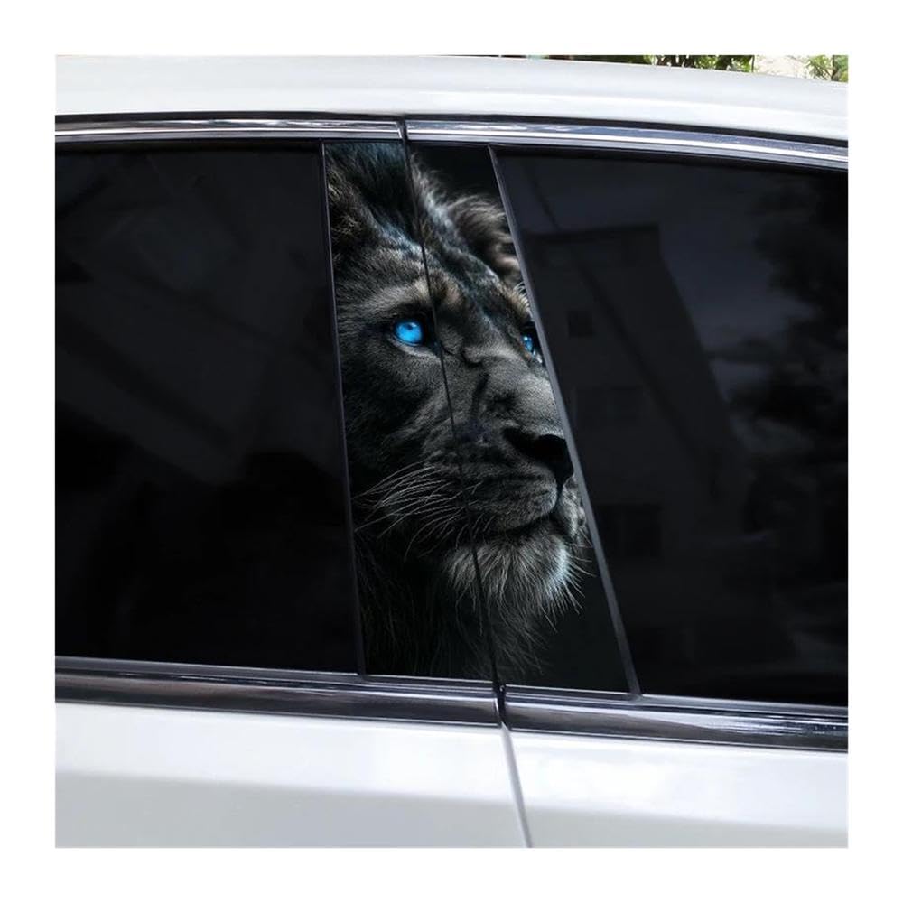 Body Parts 2pcs Car B Pillar Waterproof Decal Vinyl DIY Ferocious Animal(E)