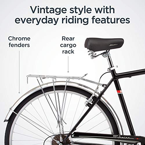 Schwinn Wayfarer Adult Bike Hybrid RetroStyled Cruiser, StepOver or