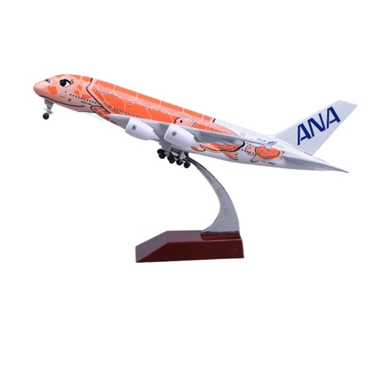 Repliki modeli samolotów Model samolotu w skali 18 cm w skali 1:400 dla modelu samolotu ANA A380 Flying Turtle Lotnictwa cywilnego Samolot transportowy Miniaturowy model samolotu (niebieski)