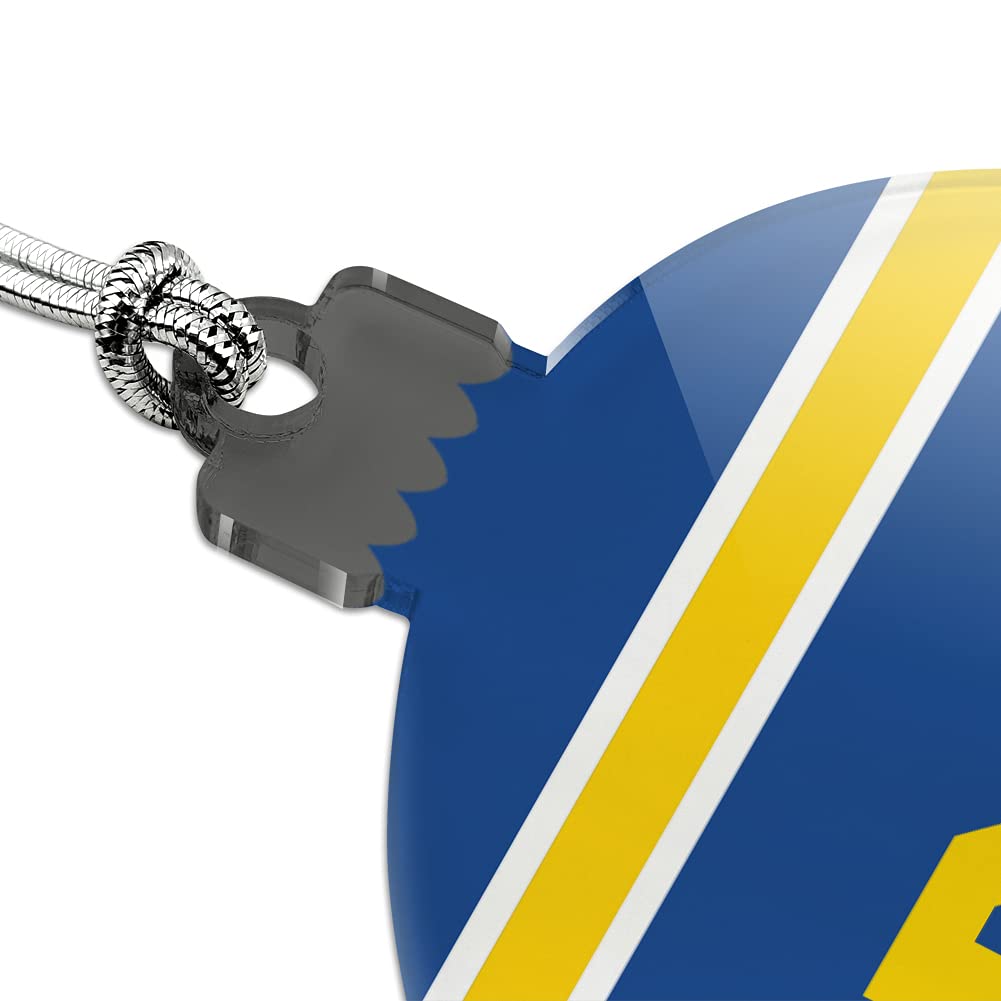 GRAPHICS & MORE South Dakota State University Stripes Acrylic Christmas Tree Holiday Ornament