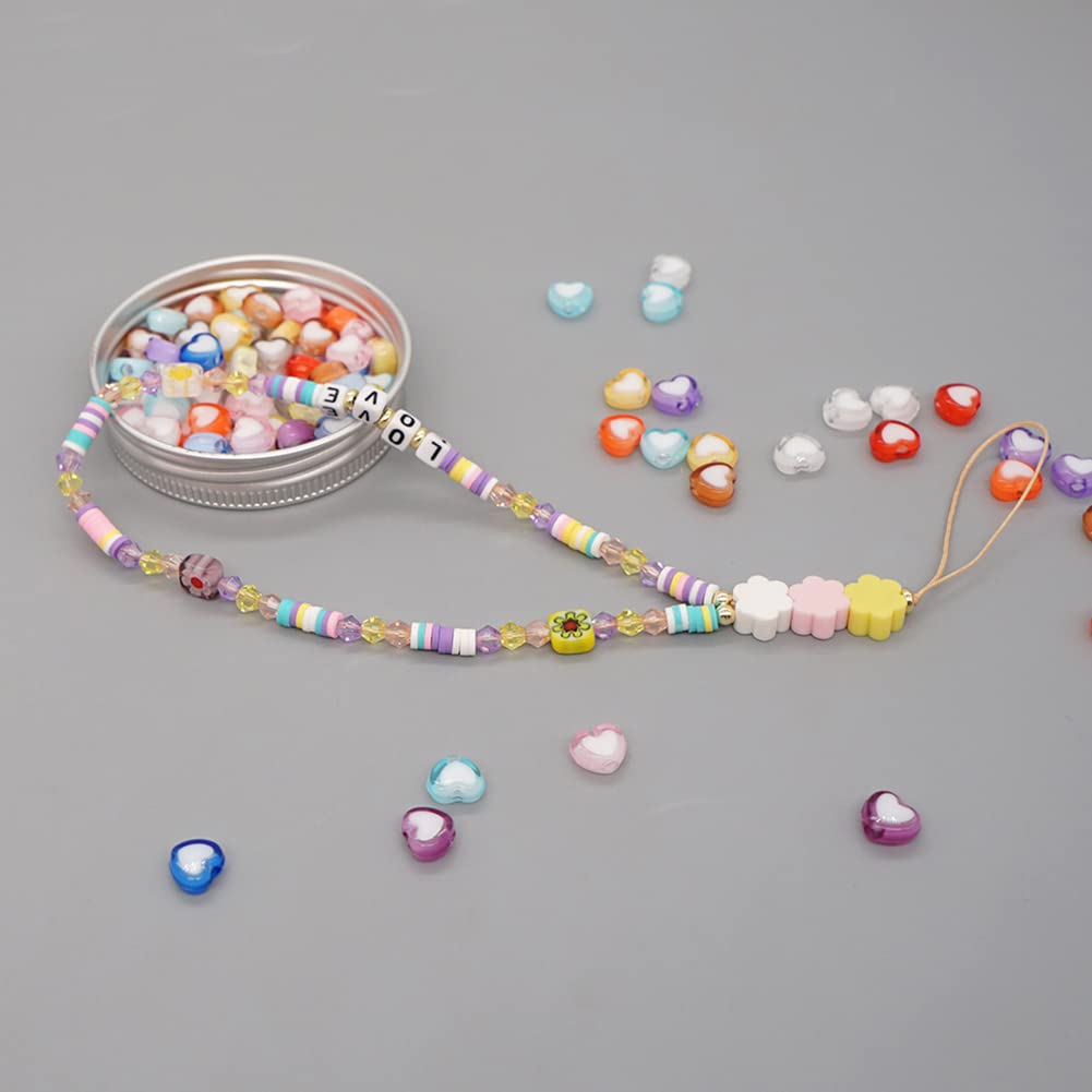 Collana Per Cellulare 2 Pezzi – Cordino Lungo 120cm E Corto 30cm Con Perline Acriliche Colorate – Universale - 5