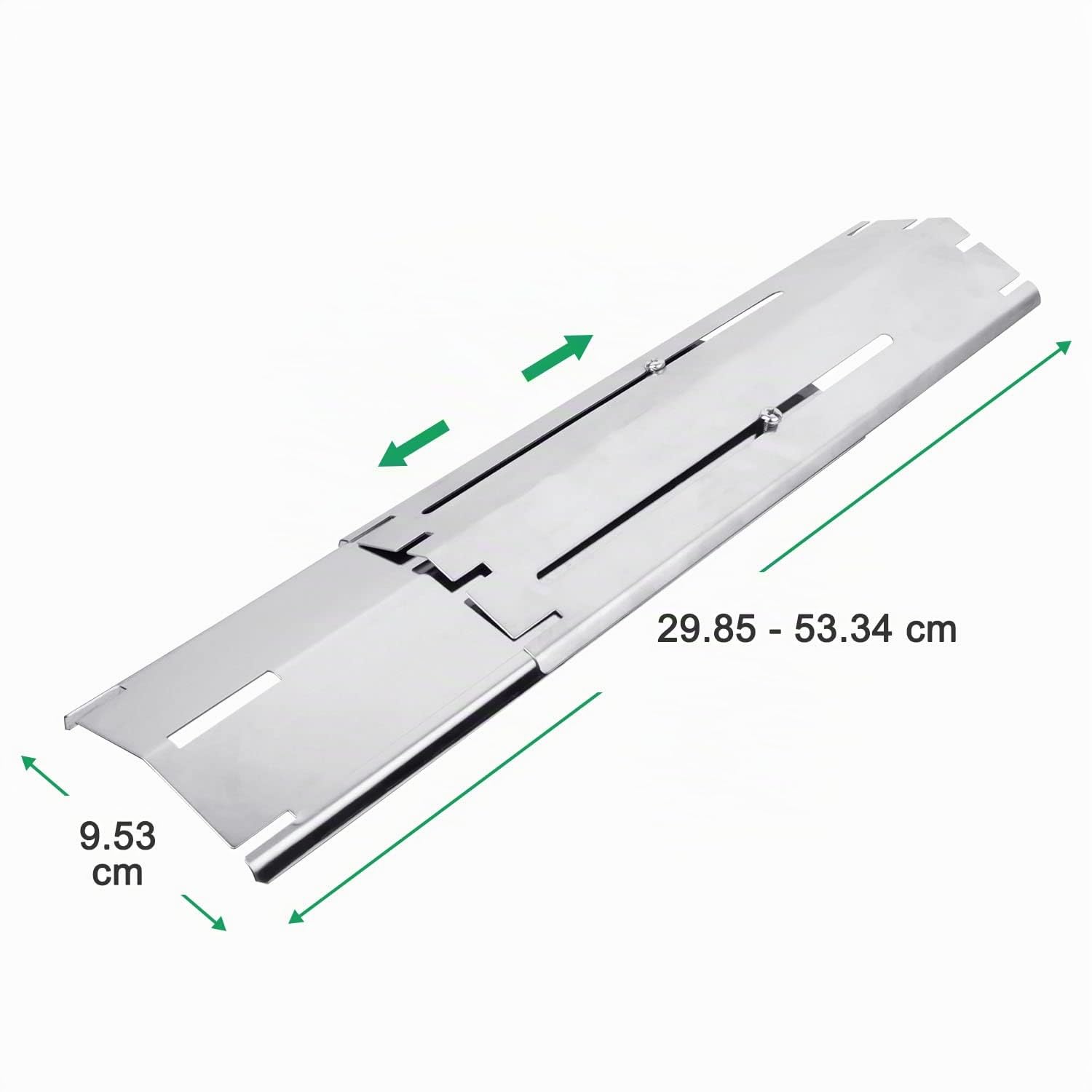 WELL GRILL Universal Cache Bruleur Barbecue gaz 29,8 à 53,3cm Pièces de Rechange pour Blooma, Landmann, Taino, Outback, Campingaz, Charbroil, Barbecook et Autres modèles de Grils, Plaque de diffuseur