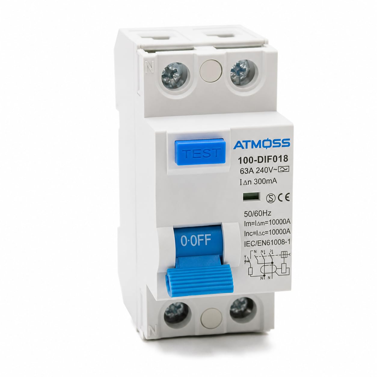 RASMACOR | Interruptor Diferencial Superinmunizado SI 2P 63A 300mA 10kA Clase A | industrial y terciario | Poder de corte : 10.000A