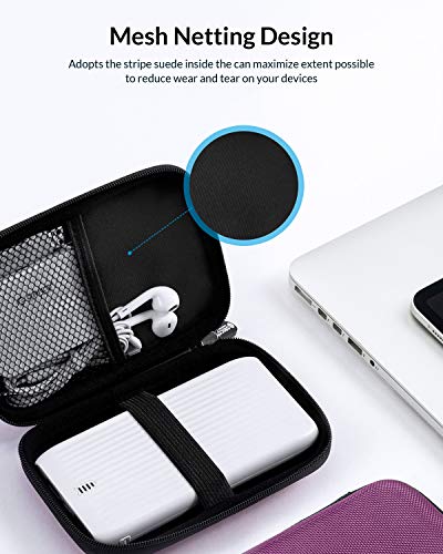 ORICO Hard Drive Case 2.5 inch External Drive Storage Carrying Bag Waterproof Shockproof with Inner Size 5.5x3.5x1.0inch for Organizing HDD and Electronic Accessories, Purple(PHD-25) - image 3