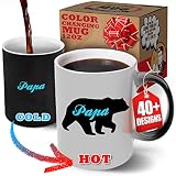 Gr8AM Color-Changing Cute Coffee Mugs 12oz - Papa Bear - Ceramic Mug for Dad. Cute Cup & Cool Mugs for Father of the Year. Selling Best Personalized Mug & Gift Idea for Men who Have Everything