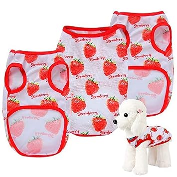 PNB Pet Dog Shirts Custom Designer Cloth (Strawberry, L)