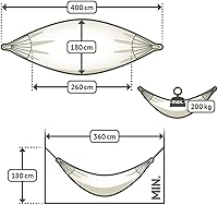 Vista 3 de LA SIESTA Brisa Hamaca clásica, hecha a mano, resistente a la intemperie, resistente a roturas, hamaca para relajación interior y exterior