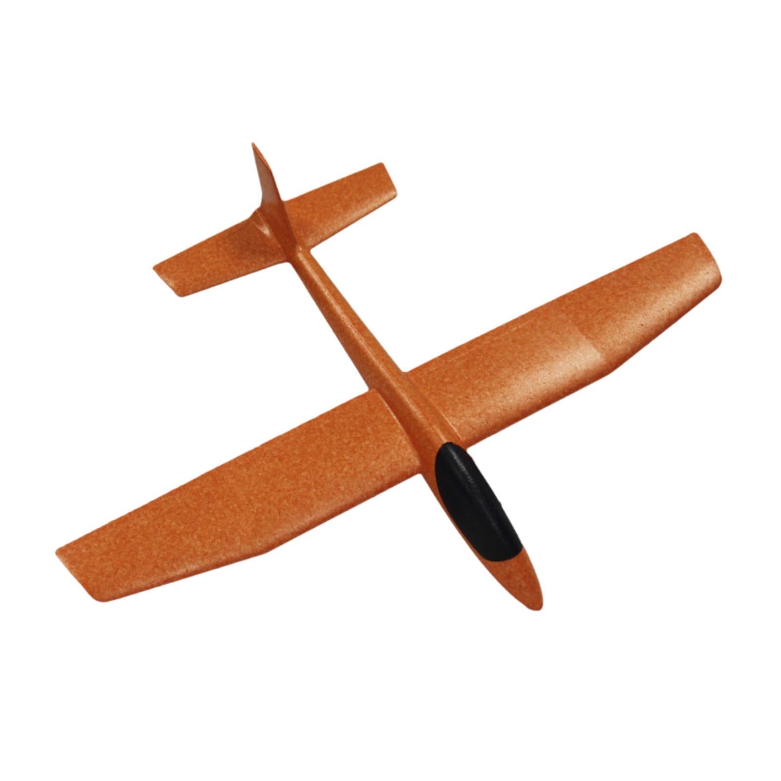 Avión de Juguete para Lanzar, Planeador de Juguete para Niños, Modelo de Avión de Juguete Grueso para Mano para Niños Principiantes, Naranja