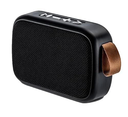 BUDINOQUE Portable Bluetooth Speaker, Mini Lightweight Wireless Speaker, Compact Travel Speaker, Built-in FM Radio and Micro SD Card Slot for Smartphone, PC, MP3