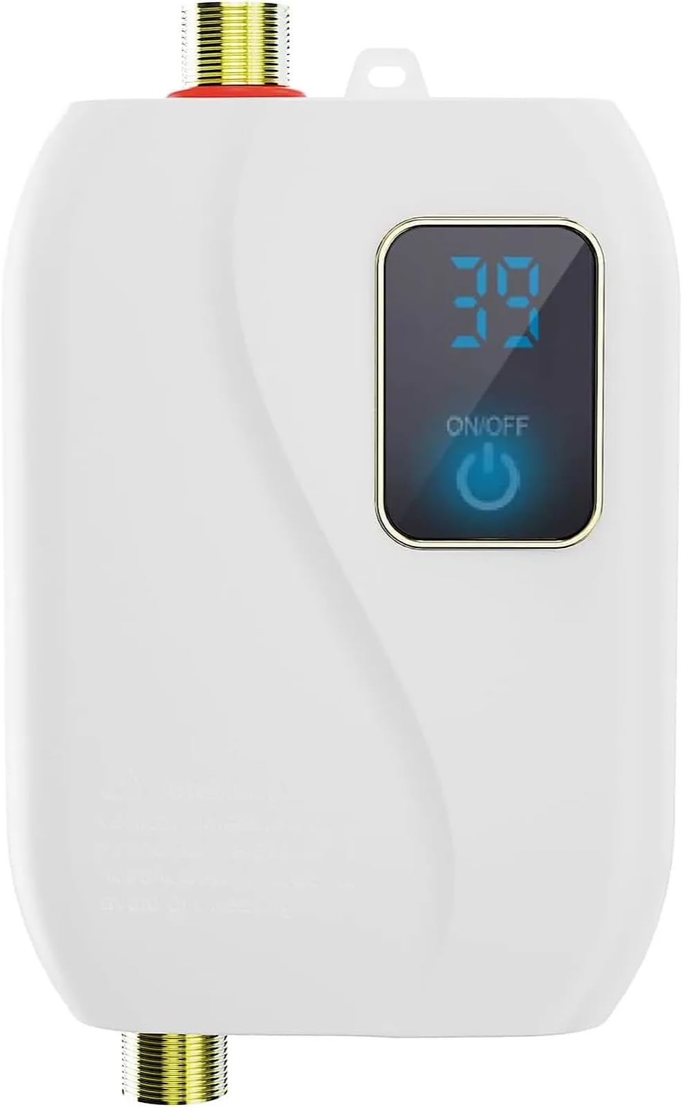 3000W Instant Water Heater, Tankless Electric Water Heater with LCD Display, Energy Efficient Inline Unit for Shower or Under Sink Installation