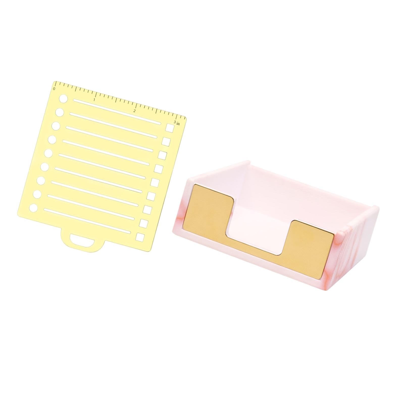 predolo Sticky Note Soporter con organizador de escritorio de la oficina de plantilla Dispensador de notas adhesivas para la escuela, Rosa