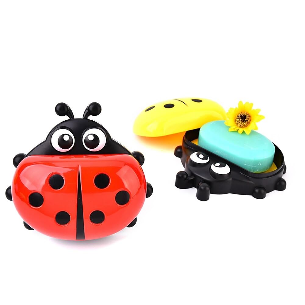 Prostuff.In Ladybug Shape Double Layer Soap Box Dish Holder with Cover for Bathroom Storage Random Color 1Pcs (B0CBCDGVSW) Amazon Price History, Amazon Price Tracker
