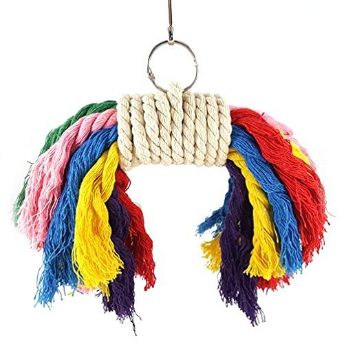 Image of Litewoo Dotted Bird Nest and Bird Cotton Rope Swing Chew Toy Portfolio