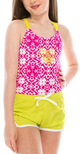 Image of ToBeInStyle Girl's Spaghetti Strap Printed Assorted Styles One Piece Swimsuit