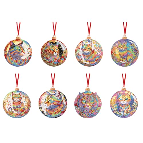 Peinture diamant débutant facile : lot de 8 décorations artisanat double face pour la maison