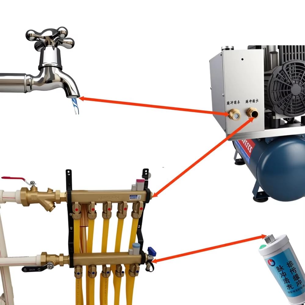 Macchina intelligente per riscaldamento a impulsi per pavimenti e pulizia tubi, alimentazione 110-220 V.