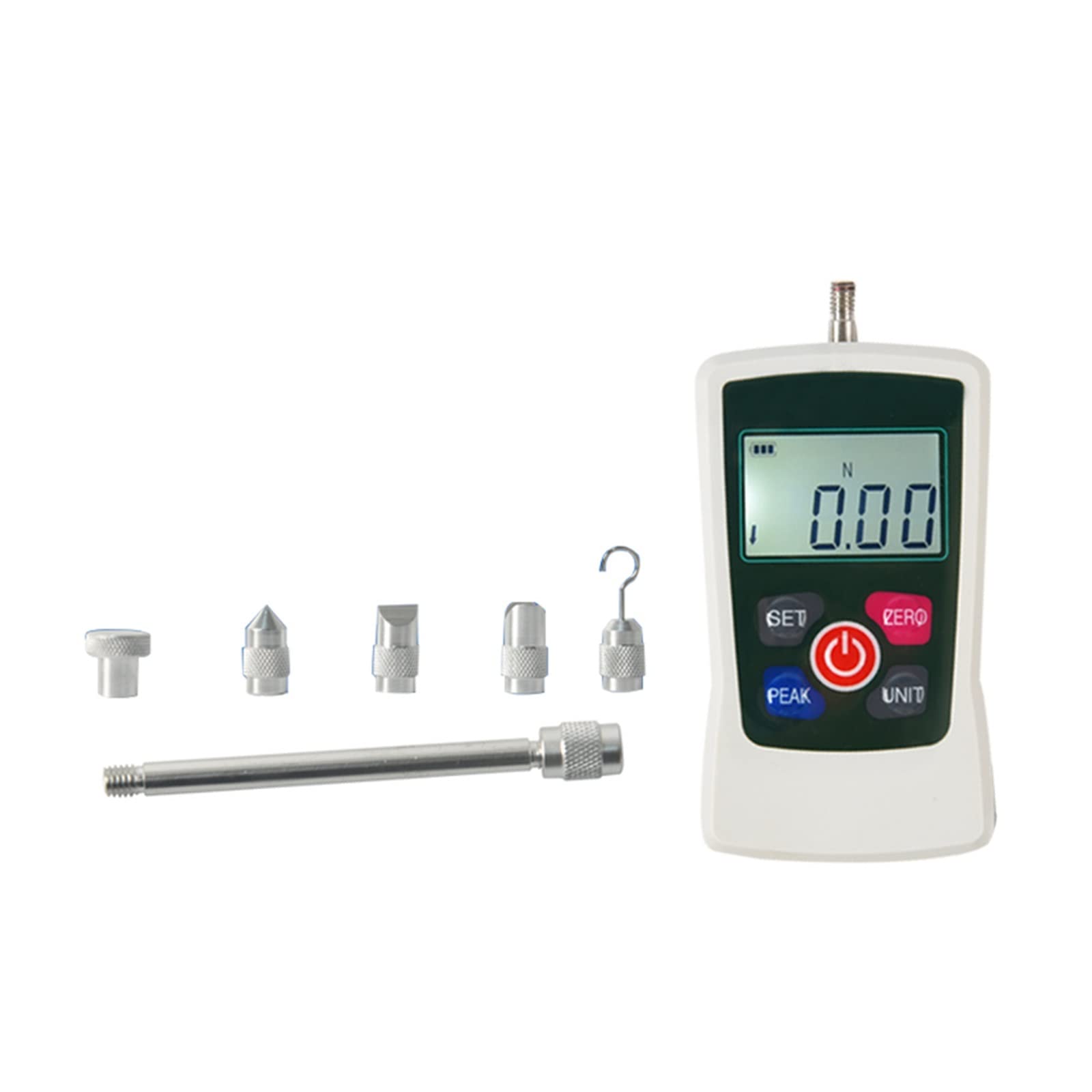 Kraftmesser, 50N/5Kg tragbarer Spannungsdruck Sparsamer digitaler Druck- und Zugkraftmesser LCD-Bildschirm Handgriff Dynamometer