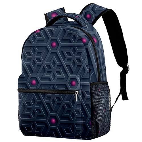 Sac à dos de voyage style arabe géométrique idéal pour le campus et les loisirs