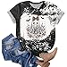 Halloween Shirts for Women 2025 Cute Ghost Shirt Fall Pumpkin Tshirt Coffee Graphic Tees Casual Short Sleeve Tops