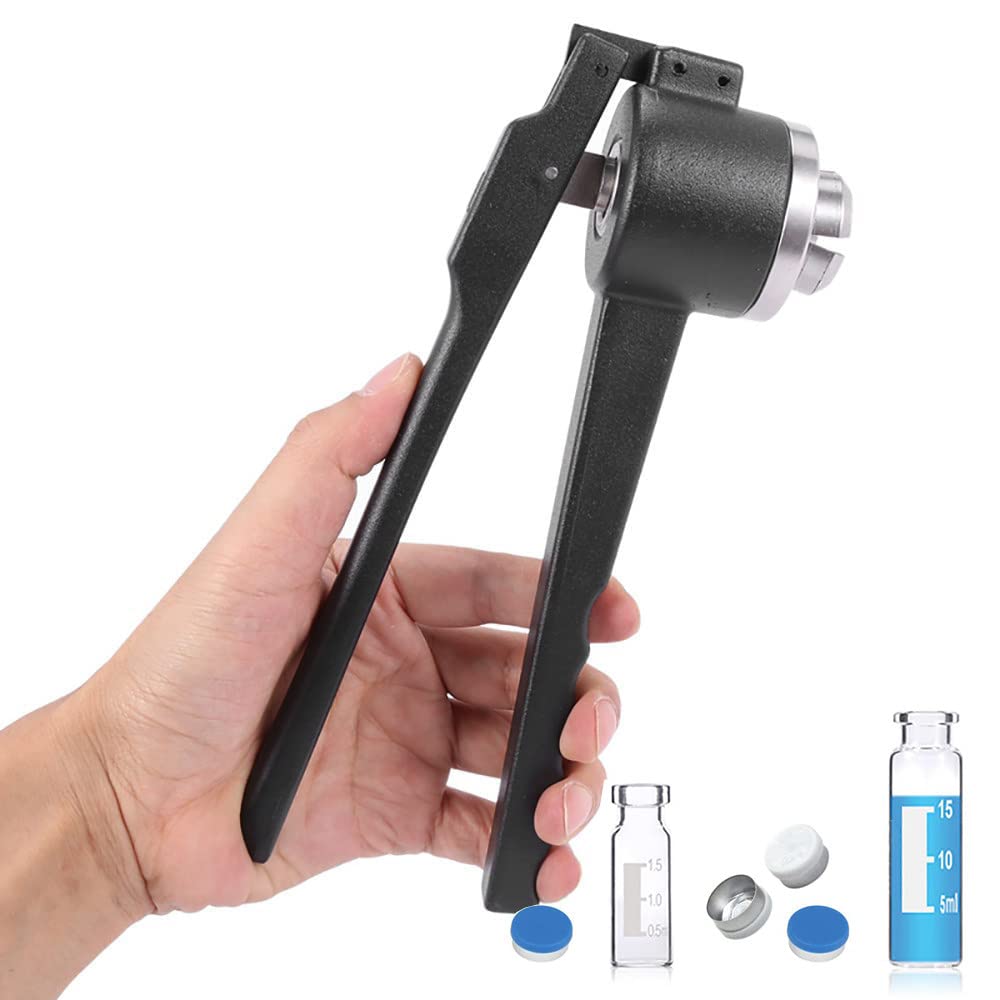 Alicates para sellar perfumes Engarzadora Manual de taponadora de viales, tapa de aluminio de plástico, tapa abatible, herramienta de prensado de sellado Manual, taponadora de botellas,(11MM)