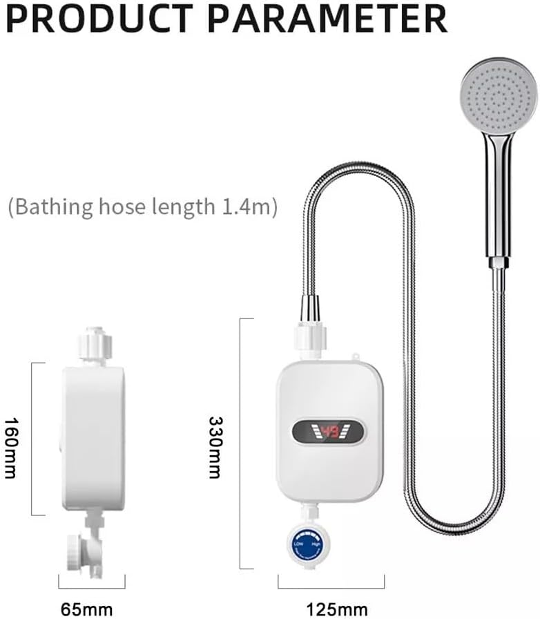 3500W Tankless Hot Water Heater Shower Electric Instant Heater Bathroom US
