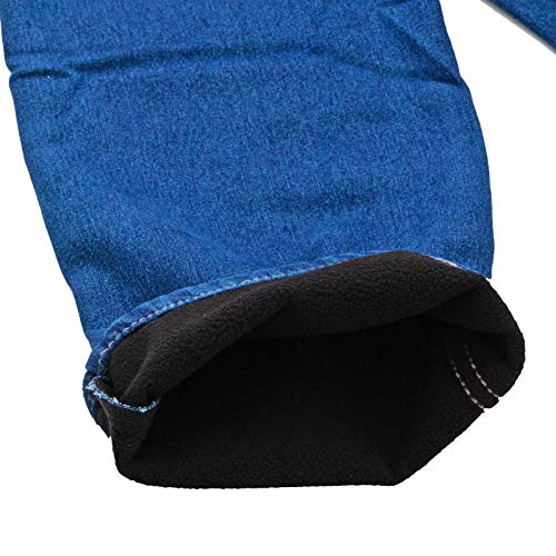 Toocool Thermojeans für Herren, Winterhose Gefüttert, mit Vlies gefütterte Thermo Arbeitshose, gefütterte Herren-Jeans für den Winter H001 [56 IT - 42 US - 50 DE, Blau]