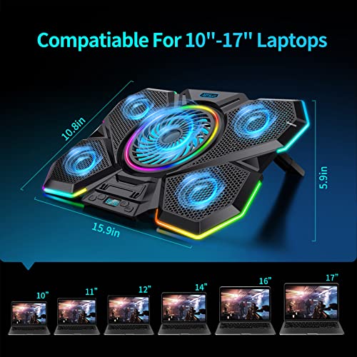 Laptop-Cooling-Pad-Gaming-Laptop-Cooler-with-5-Quiet-Fans-and-12-RGB-Lights-Mode-One-Click-Close-Laptop-Fan-Cooling-Pad-Fits-12-17-Inch-Laptop-2-USB-Ports-7-Adjustable-Height-2022-Upgrade